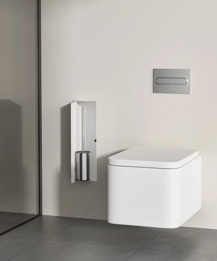 SaniClear Toiletborstelset Hide | Inbouw | Mat wit