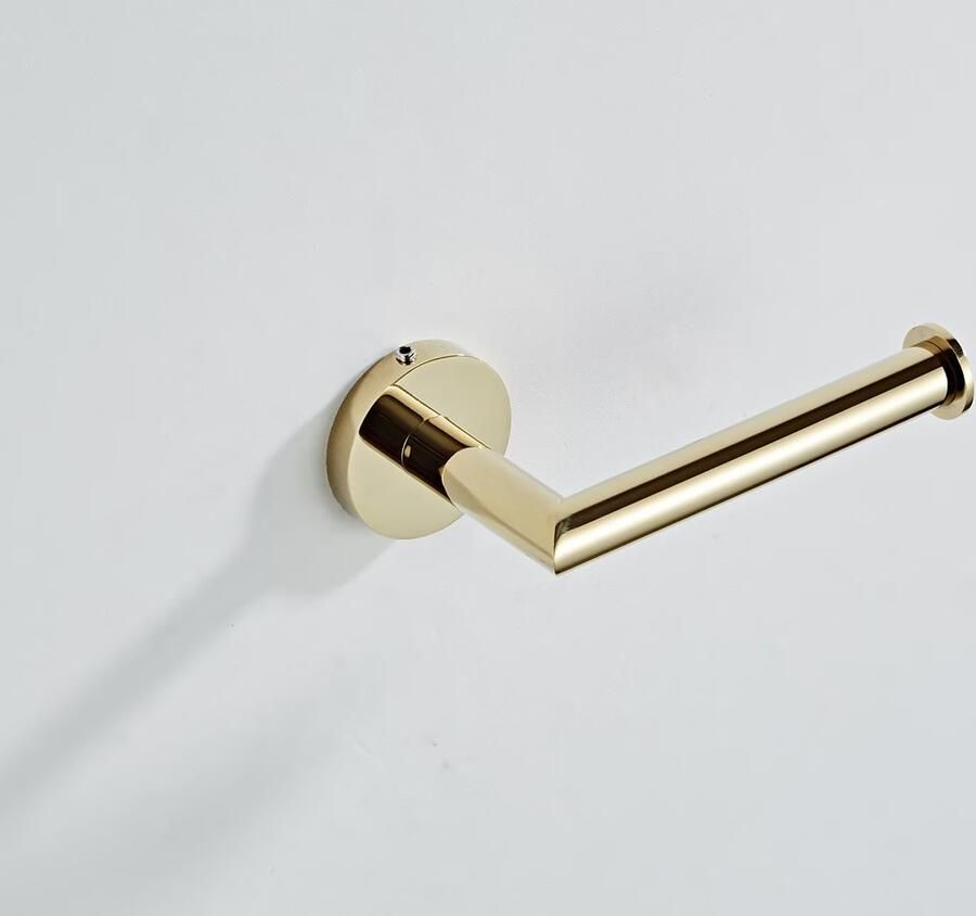 SaniClear Toiletrolhouder Dorado | Messing | Rond | Goud glans - Foto 3