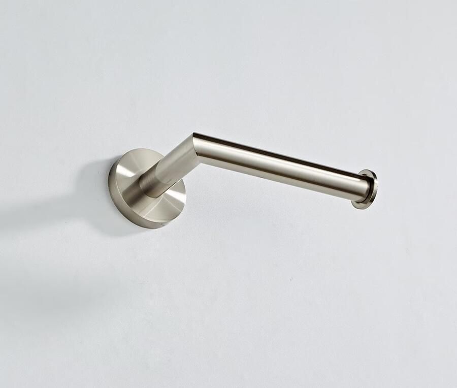 SaniClear Toiletrolhouder Inox | Messing | Rond | RVS look
