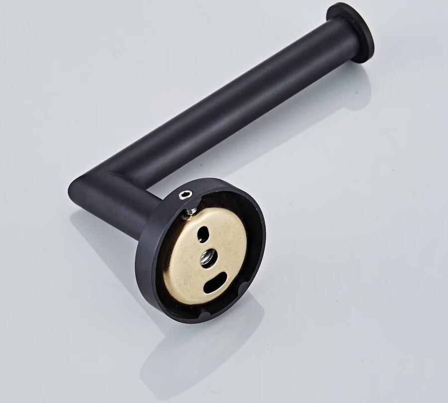 SaniClear Toiletrolhouder Nero | Messing | Rond | Mat zwart
