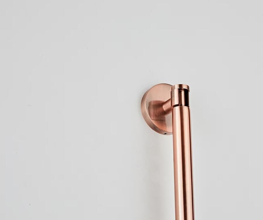 SaniClear Vloerwisser Copper | Incl.Wandbevestiging | Messing | Rond | Geborsteld koper