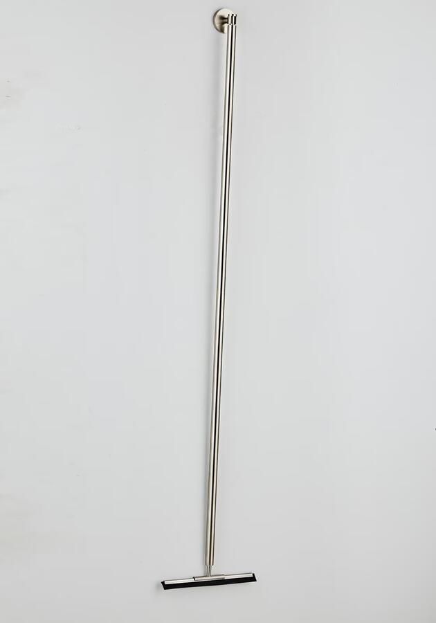 SaniClear Vloerwisser Inox | Incl.Wandbevestiging | Messing | Rond | RVS look - Foto 2