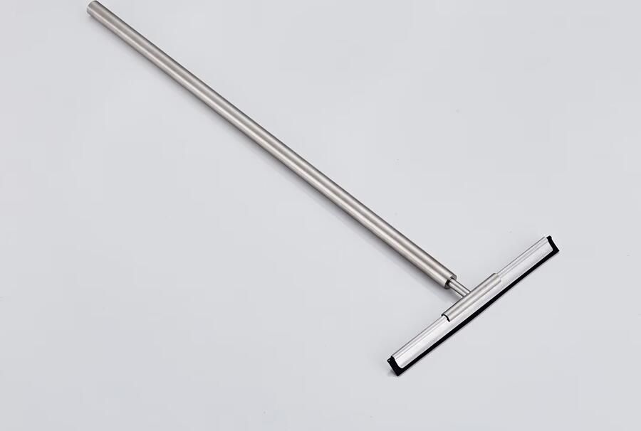 SaniClear Vloerwisser Inox | Incl.Wandbevestiging | Messing | Rond | RVS look