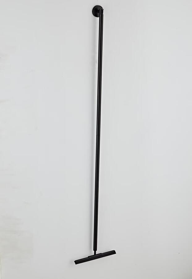 SaniClear Vloerwisser Nero | Incl.Wandbevestiging | Messing | Rond | Mat zwart - Foto 3