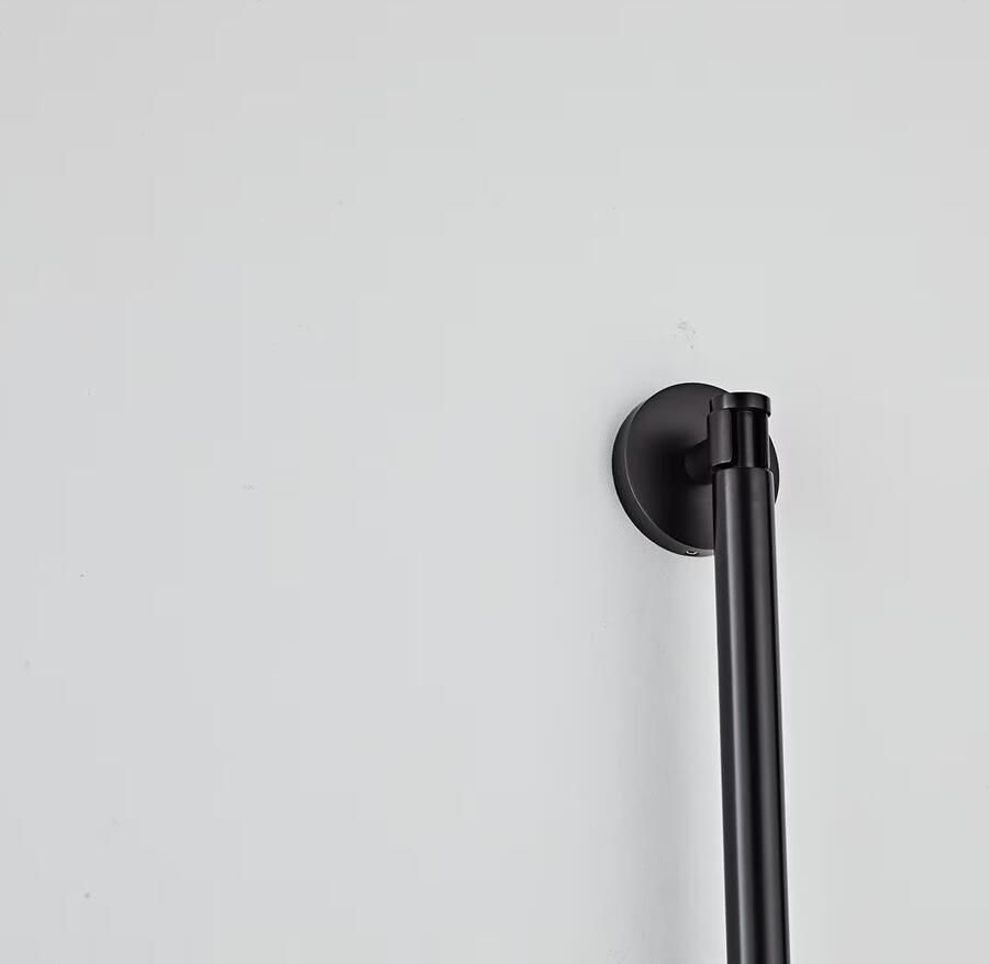 SaniClear Vloerwisser Nero | Incl.Wandbevestiging | Messing | Rond | Mat zwart