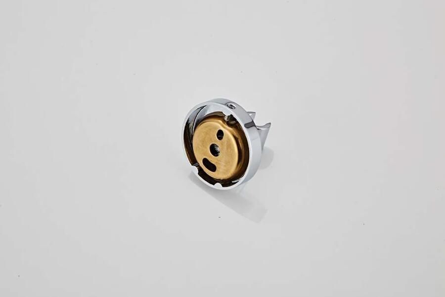 SaniClear Vloerwisser Shine | Incl.Wandbevestiging | Messing | Rond | Chroom - Foto 2