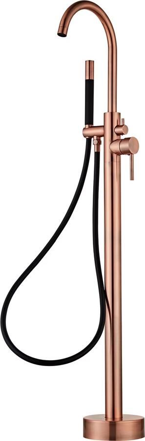 SaniClear Vrijstaande badkraan Copper Pro | Hoogte uitloop 100 cm | Draaibare uitloop | Mengkraan | Rond | Geborsteld koper - Foto 2