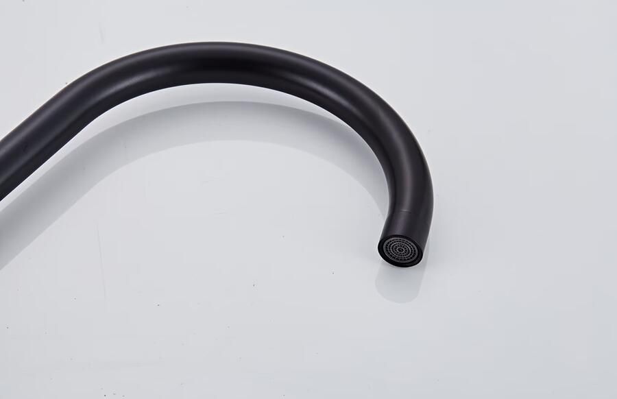 SaniClear Vrijstaande badkraan Nero | Hoogte uitloop 100 cm | Draaibare uitloop | Mengkraan | Rond | Zwart - Foto 2