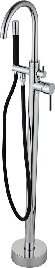 SaniClear Vrijstaande badkraan Talpa Pro | Hoogte uitloop 100 cm | Draaibare uitloop | Mengkraan | Rond | Chroom - Foto 2
