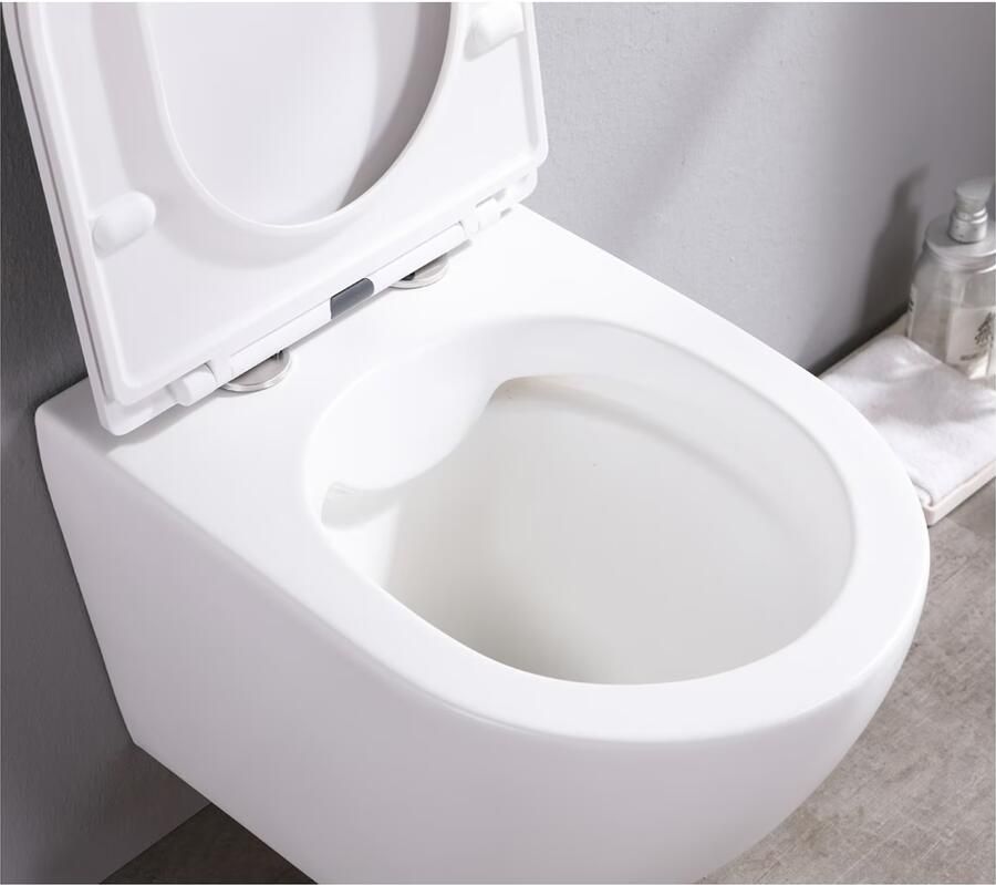 SaniClear Wandcloset Itsie | 48.5 cm | Rimless | Incl.Softclose zitting | Keramiek | Wit mat - Foto 3