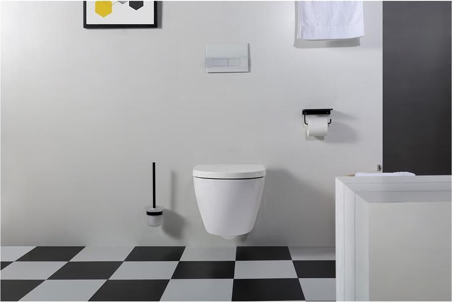 SaniClear Wandcloset Jama | 48 cm | Rimless | Incl.Softclose zitting | Keramiek | Wit glans - Foto 3