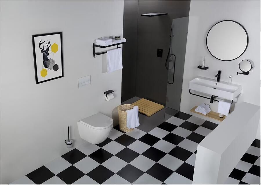 SaniClear Wandcloset Jama | 48 cm | Rimless | Incl.Softclose zitting | Keramiek | Wit glans - Foto 2