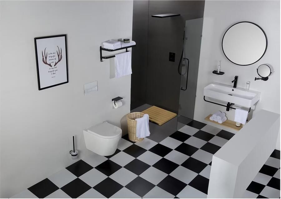 SaniClear Wandcloset Jama | 53 cm | Rimless | Incl.Softclose zitting | Keramiek | Wit glans