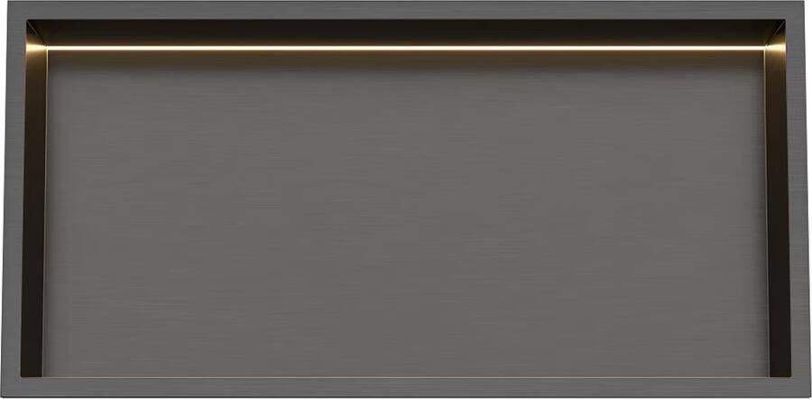 SaniClear Wandnis Lucio | Inbouw | 30x61x7 cm | Met verlichting | 1 vak | Mat zwart - Foto 3