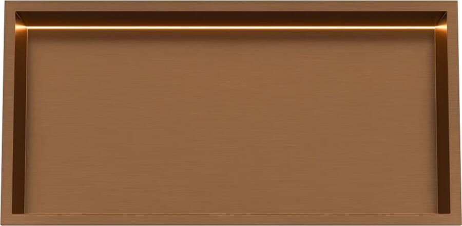 SaniClear Wandnis Lucio | Inbouw | 30x61x7 cm | Met verlichting | 1 vak | Rose - Foto 2