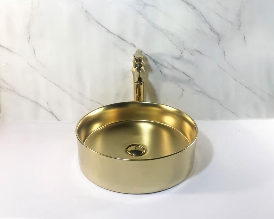 SaniClear Waskom Oro | 40 cm | Keramiek | Rond | Goud