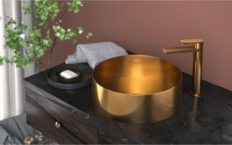 SaniClear Waskom Vazano | 40 cm | Rond | Rose goud - Foto 2