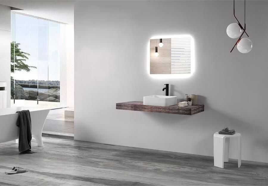 SaniClear Waskom Volcan | Solid surface | Vierkant | Wit mat - Foto 2