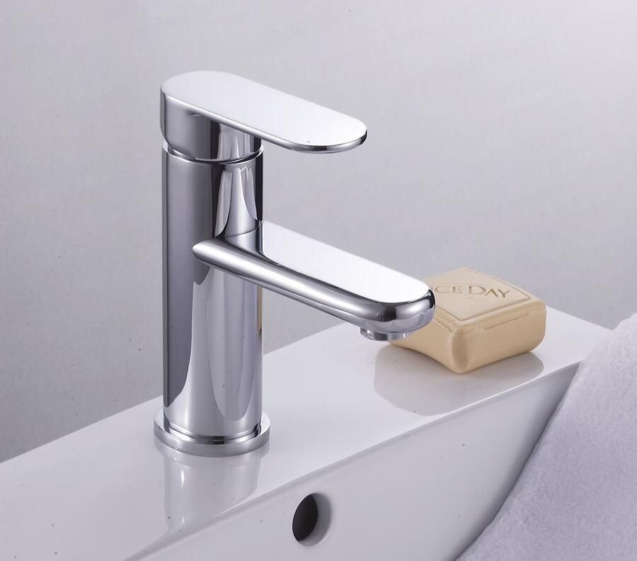 SaniClear Wastafelkraan Antali | Opbouw | Mengkraan | Standaard model | 1-hendel | Rond | chroom - Foto 2