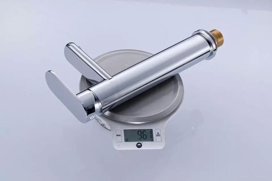 SaniClear Wastafelkraan Antali | Opbouw | Mengkraan | Standaard model | 1-hendel | Rond | Chroom - Foto 3