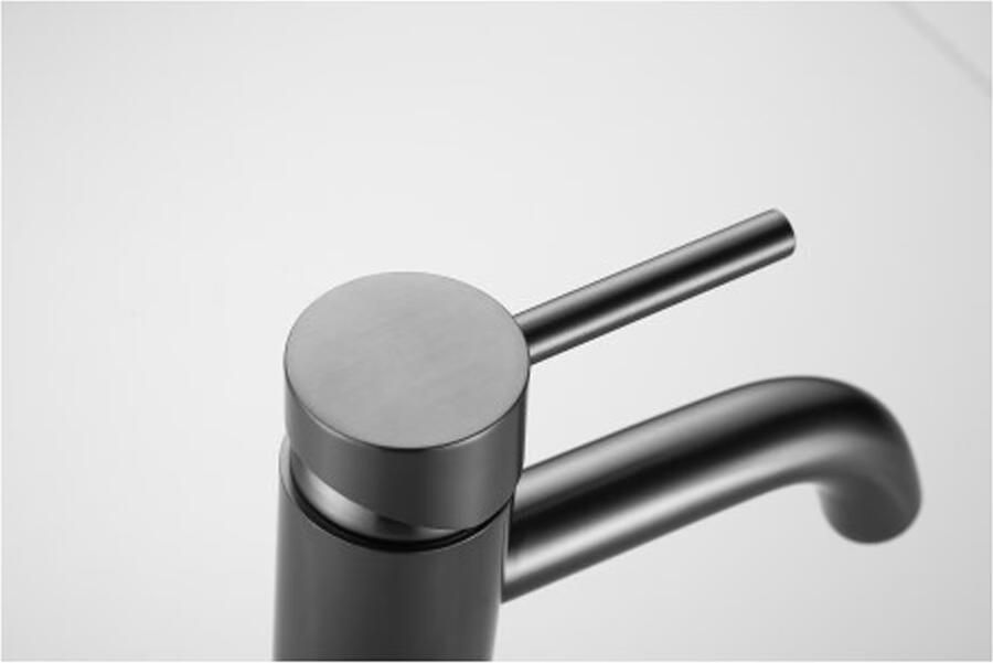 SaniClear Wastafelkraan Plus | Opbouw | Mengkraan | Standaard model | 1-hendel | Rond | Verouderd ijzer gunmetal - Foto 2