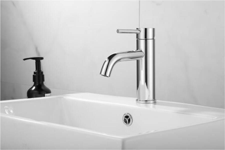 SaniClear Wastafelkraan Plus | Opbouw | Mengkraan | Standaard model | 1-hendel | Rond | chroom - Foto 3