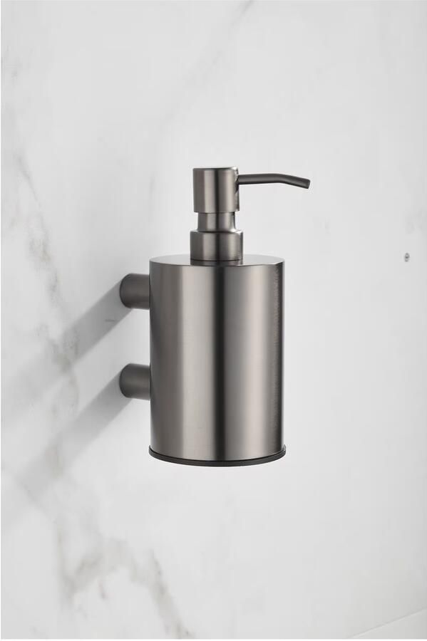 SaniClear Zeepdispenser Academy | Wandmontage | Messing | Rond | Verouderd ijzer Gunmetal - Foto 2