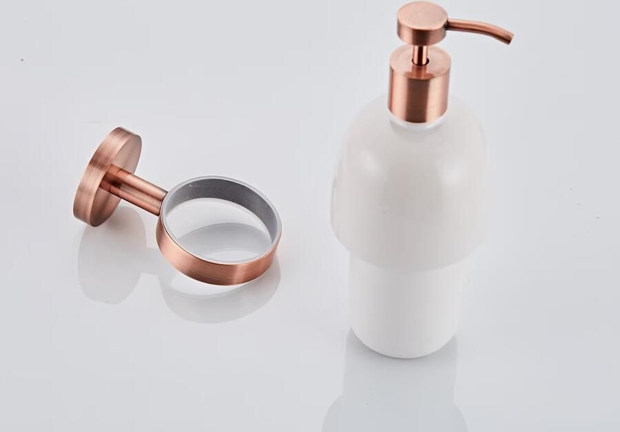 SaniClear Zeepdispenser Copper | Wandmontage | Messing | Rond | Geborsteld koper - Foto 3