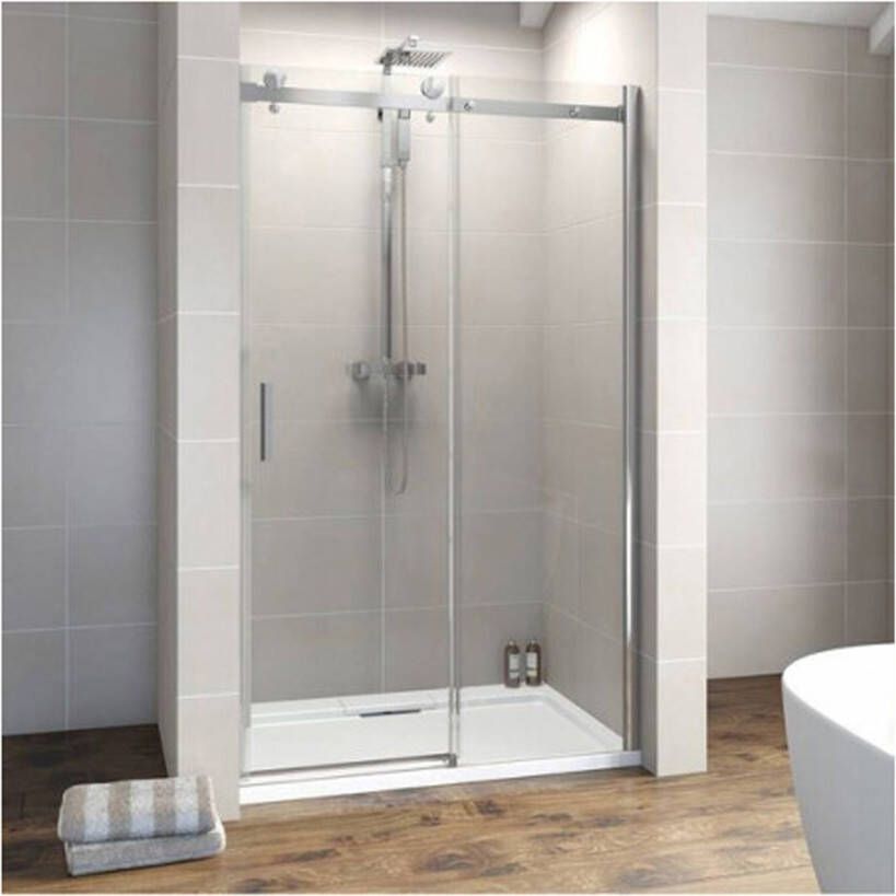 SaniClear Douchedeur Supreme | 100-110x200 cm | Helder glas | Chroom beslag