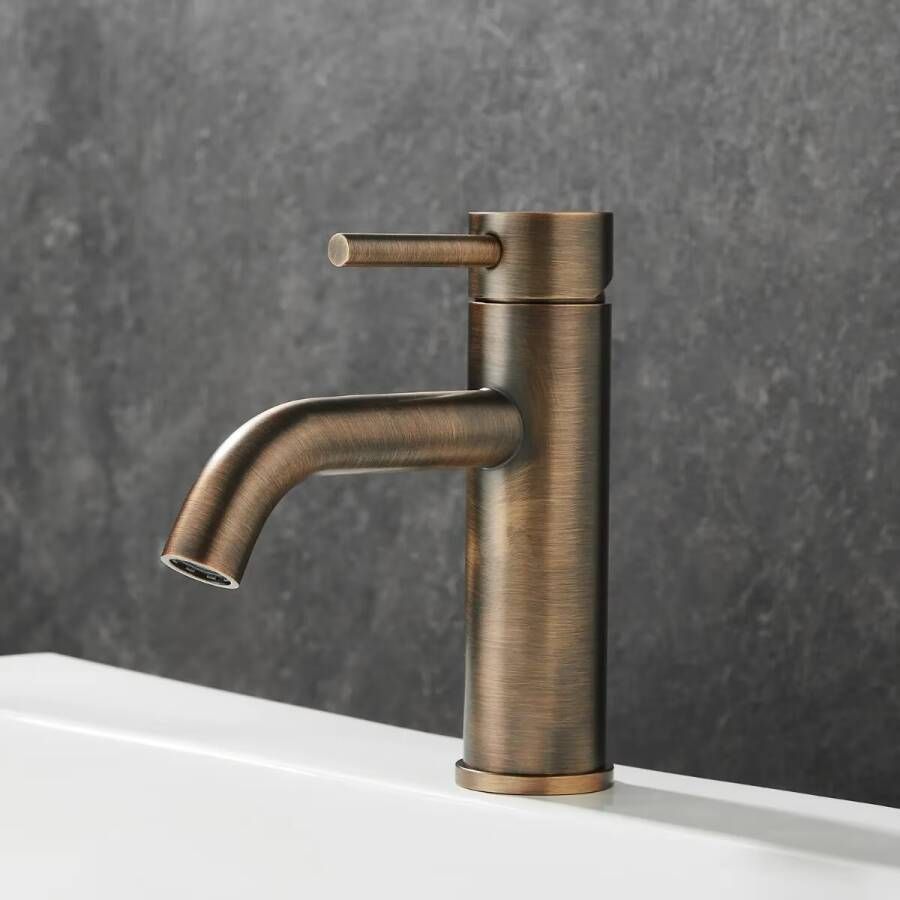 SaniClear Wastafelkraan Plus | Opbouw | Mengkraan | Standaard model | Verouderd messing