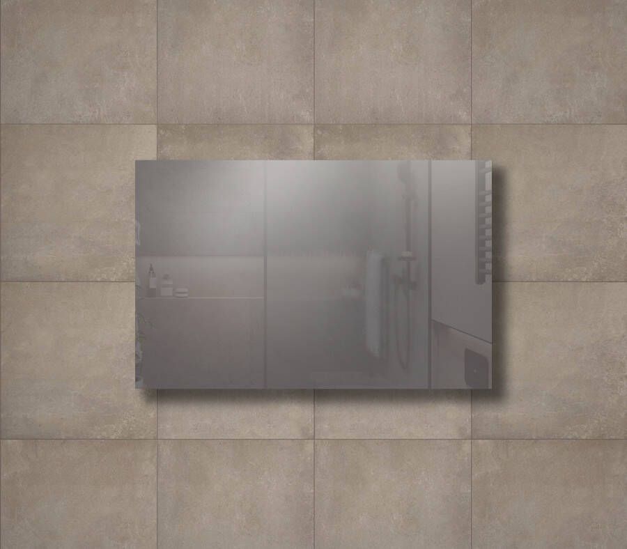 Sanisupply Badkamerspiegel Baseline | 100x70 cm | Rechthoekig | Aluminium
