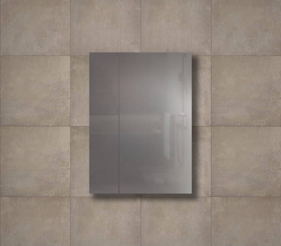 Sanisupply Badkamerspiegel Baseline | 58x80 cm | Rechthoekig | Aluminium