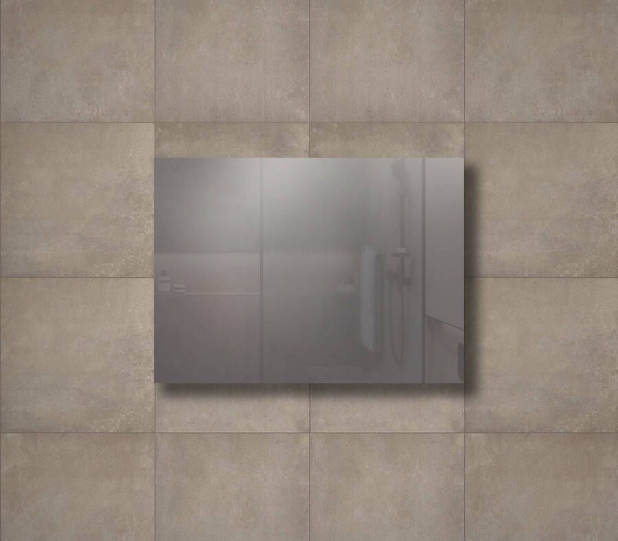 Sanisupply Badkamerspiegel Baseline | 80x70 cm | Rechthoekig | Aluminium