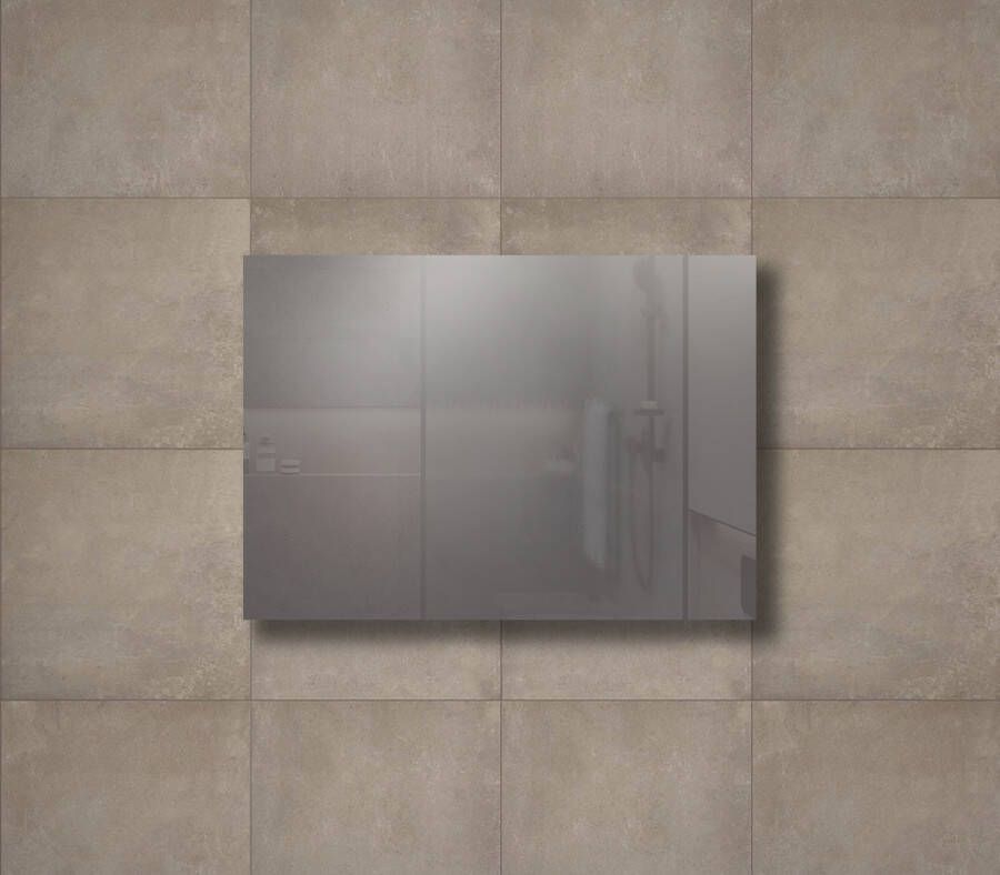 Sanisupply Badkamerspiegel Baseline | 90x70 cm | Rechthoekig | Aluminium