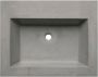 Sanisupply Concrete wastafelblad 60x47x5 cm zonder kraangat beton grijs mat - Thumbnail 1