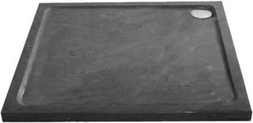 Sanisupply Douchebak | 100x100x4 cm | Natuursteen | Excl.Afvoer | Vierkant | Zwart