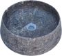Sanisupply Waskom Marmer | 41 cm | Natuursteen | Vrijstaand | Rond | Silver Travetin - Thumbnail 1