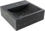 Sanisupply Square fontein natuursteen 30x30x10 cm zwart - Thumbnail 1