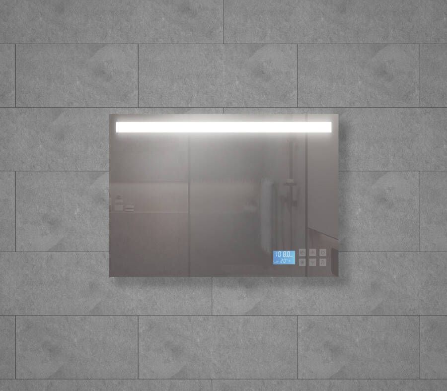 Sanisupply Badkamerspiegel Vico | 100x80 cm | Rechthoekig | Directe TL verlichting | Touch button