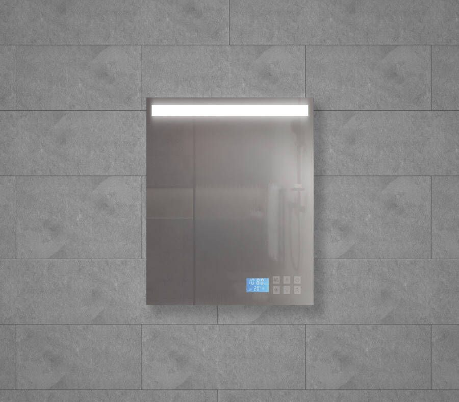 Sanisupply Badkamerspiegel Vico | 58x80 cm | Rechthoekig | Directe TL verlichting | Touch button