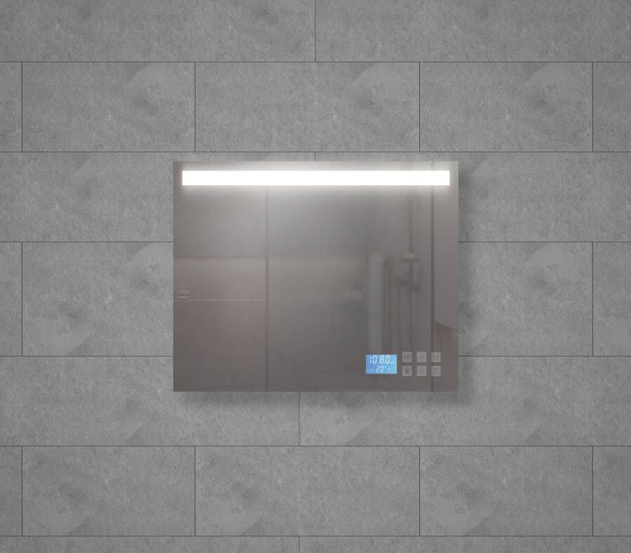 Sanisupply Badkamerspiegel Vico | 80x70 cm | Rechthoekig | Directe TL verlichting | Touch button