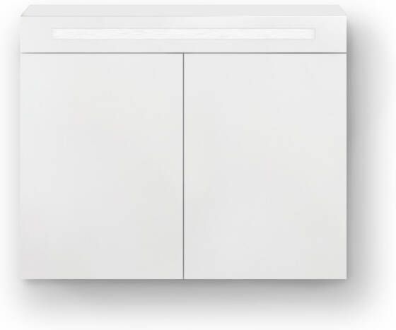 Sanisupply Spiegelkast Vigo | 80x70 cm | 2 Deuren | Directe LED verlichting | Wit