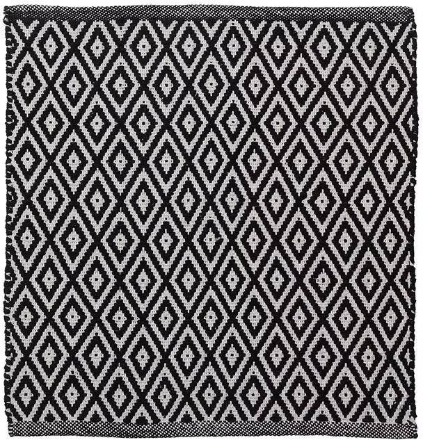 Sealskin Badmat Trellis | 60x60 cm | Katoen | Zwart