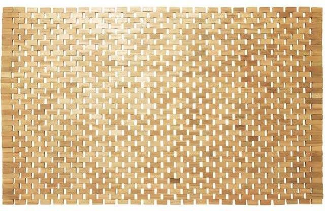 Sealskin Badmat Woodblock | 52x90 cm | Teak | Licht bruin