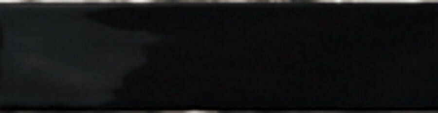 Sottocer Block Black Glossy wandtegel vintage look 8x30 cm zwart glans