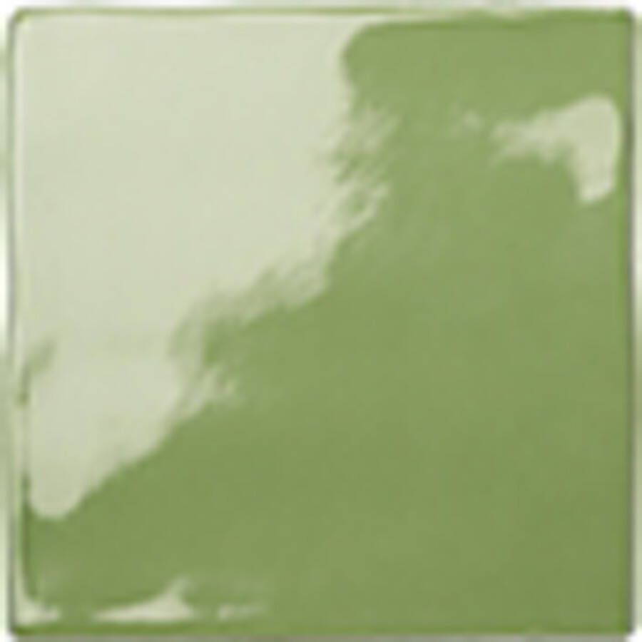 Sottocer Harmony Olive Glossy wandtegel vintage look 15x15 cm groen glans