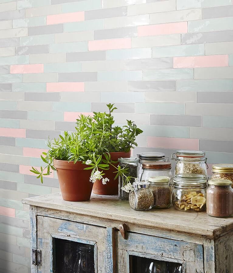 Sottocer Harmony Wandtegel | 7.5x30 cm | Glans Grijs