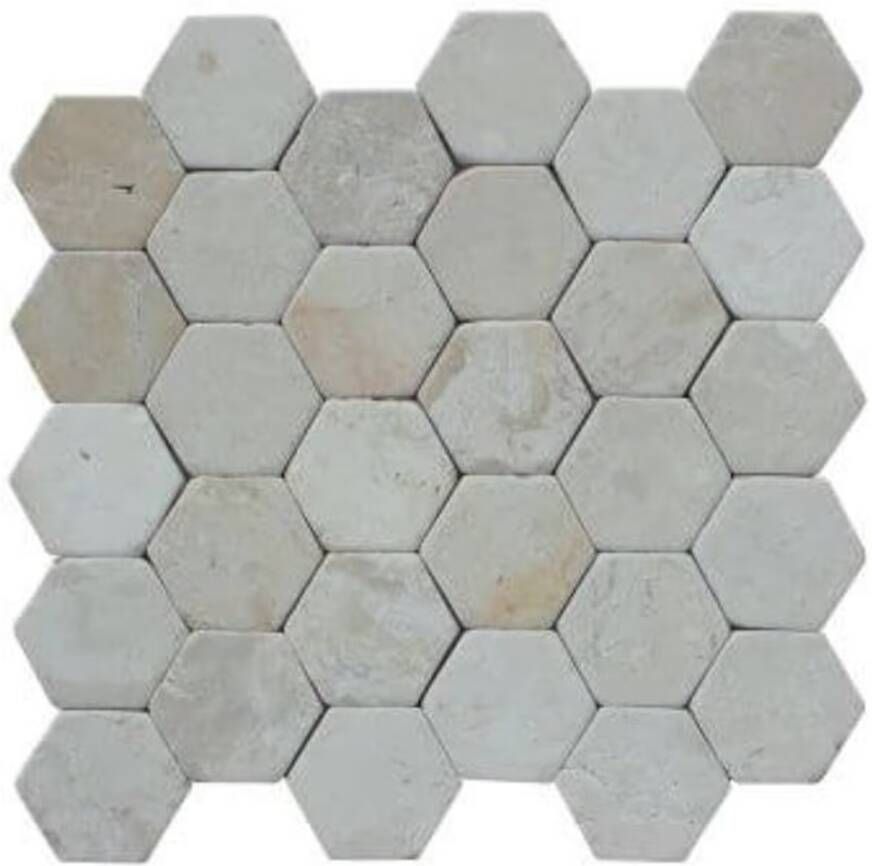 Stabigo Hexagon Wandtegel | 30x30 cm |Creme