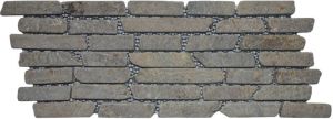 Stabigo Horizontal 15 Sunset Brown mozaiek 15x30 cm bruin mat