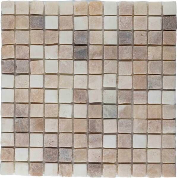 Stabigo Metric Mosaic Wandtegel | 30x30 cm | Natuursteenlook | Mat Onyx sunset